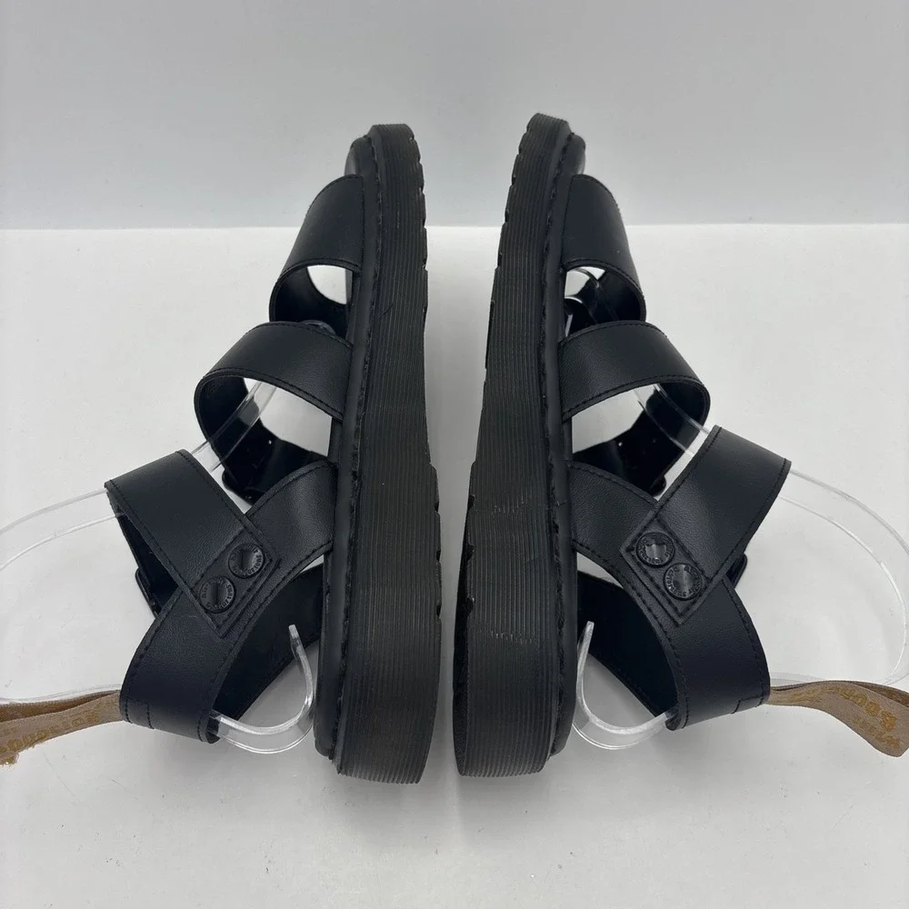 Dr Martens Gryphon Black Vegan Leather Sandals Size US 8M